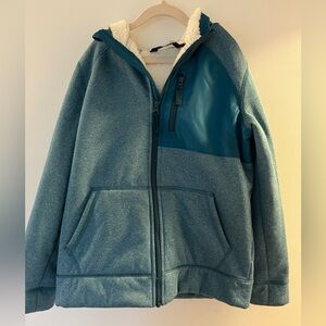 Kids Sherpa Zip Up Hooded Jacket
